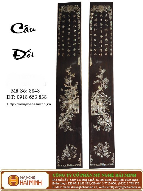 Câu đối khảm ốc - Mã số: CĐ8848