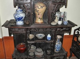 Tủ bày đồ - gỗ trắc - Mã số: TU8896