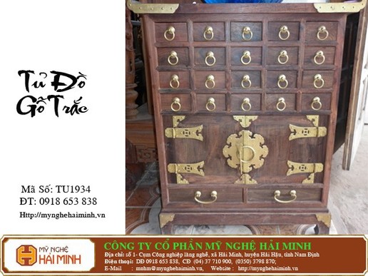 Tủ đồ gỗ Trắc -  Mã số TU1934