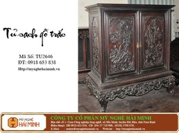 Tủ sách gỗ trắc -  Mã số TU2646