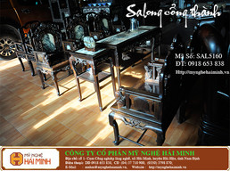 Bộ bàn ghế salong cổng thành gỗ trắc - Mã số : SAL5160