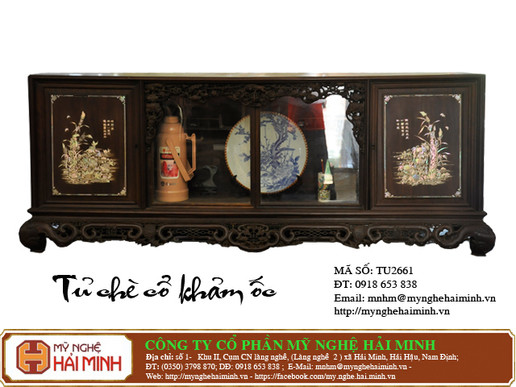 Tủ chè cổ khảm ốc - Mã số TU2661