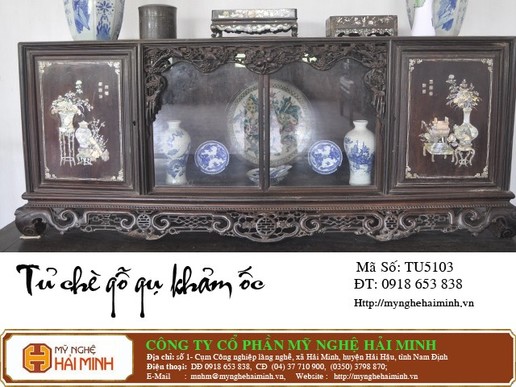 Tủ chè khảm ốc cổ -  Mã số TU5103