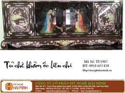  Tủ chè khảm ốc liên chi gỗ trắc cao cấp-  Mã số TU1987